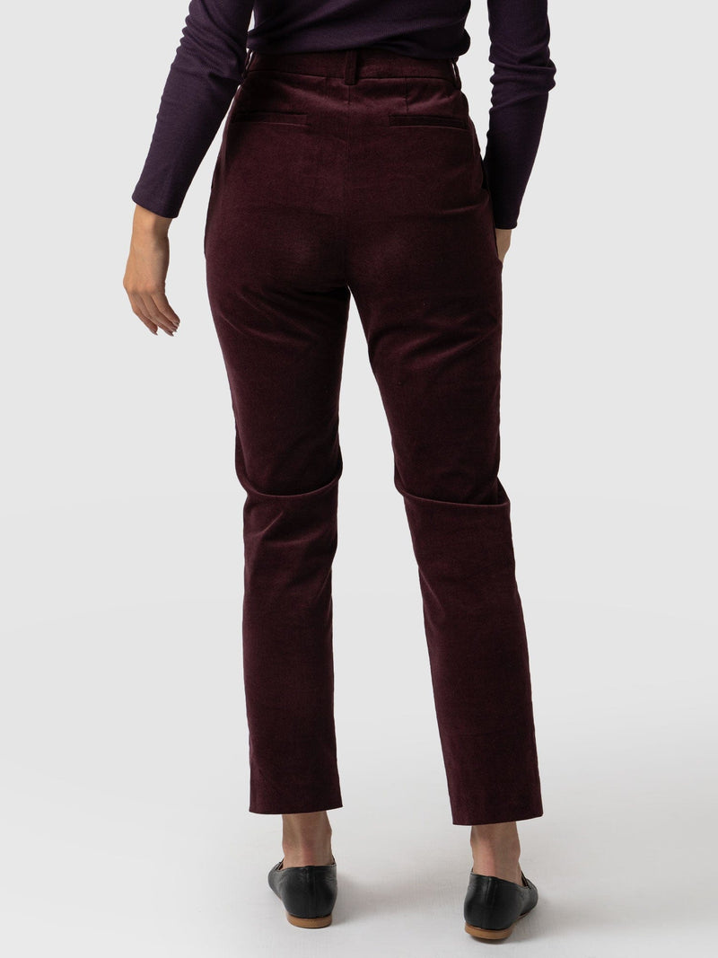 Palmer Pant Plum Corduroy - Women's Trousers | Saint + Sofia® EU