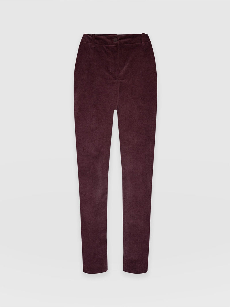 Palmer Pant Plum Corduroy - Women's Trousers | Saint + Sofia® EU