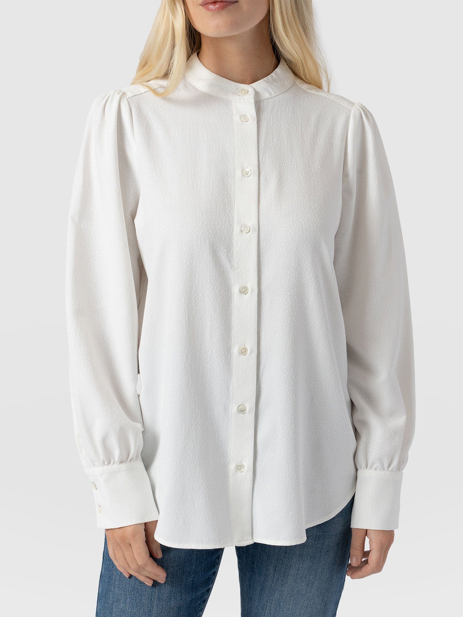 Paxton Pussybow Blouse Cream - Women's Blouses | Saint + Sofia® EU