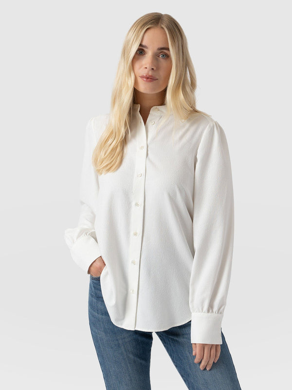 Paxton Pussybow Blouse Cream - Women's Blouses | Saint + Sofia® EU