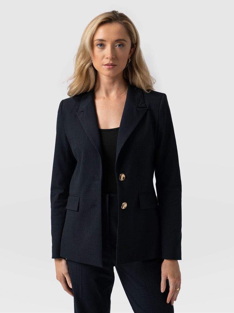 Payton Blazer Blue Black - Women's Blazers | Saint + Sofia® EU