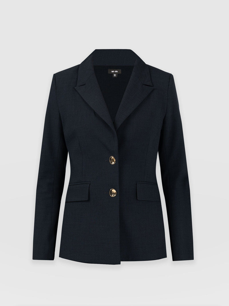 Payton Blazer Blue Black - Women's Blazers | Saint + Sofia® EU