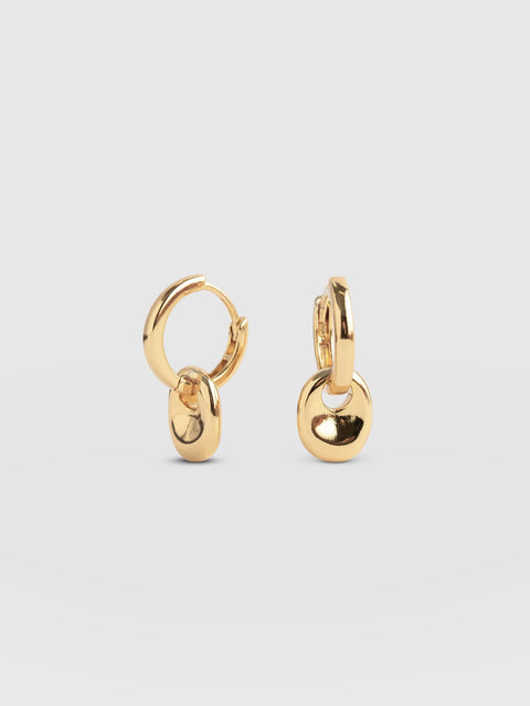 Pebble Drop Earrings - Gold - Women's Jewellerys | Saint and Sofia® EU