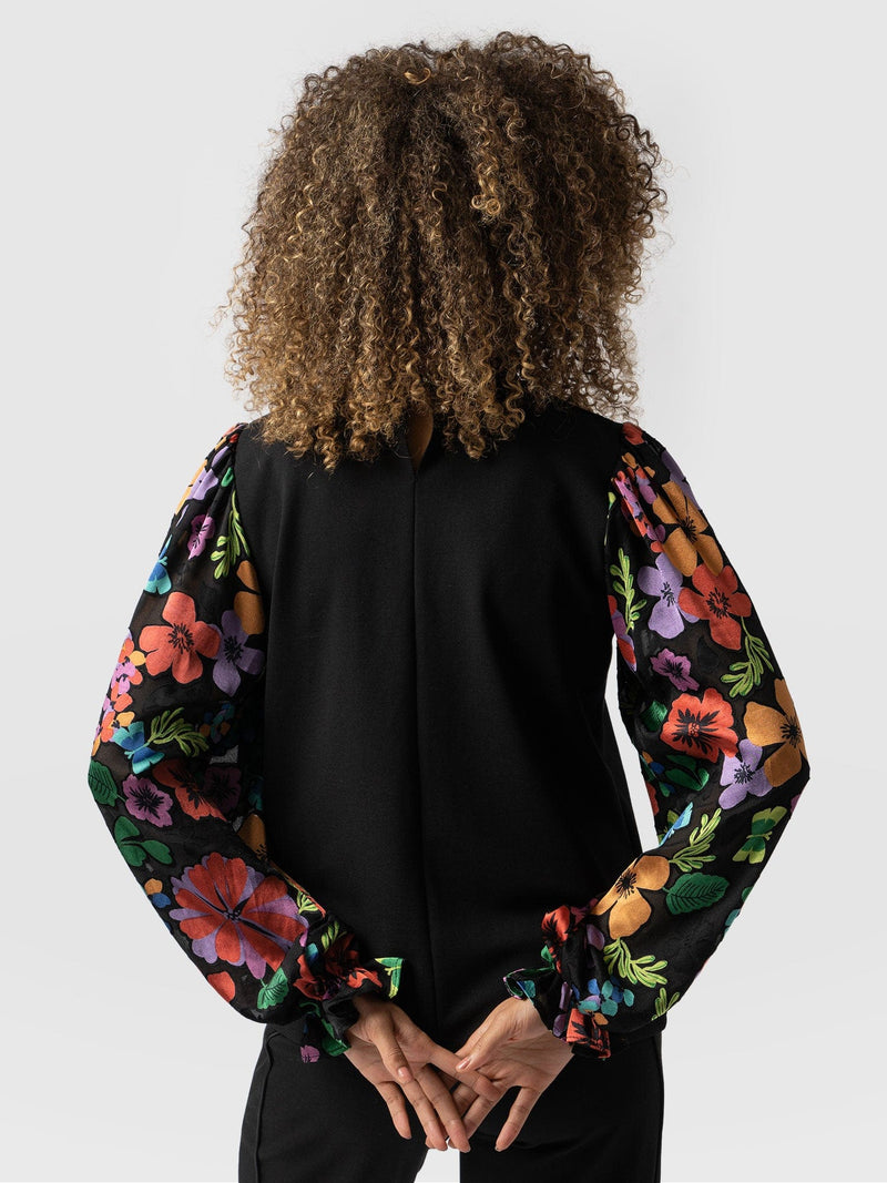 Penny Puff Sleeve Long Sleeve Pop Floral - Women's Tops | Saint + Sofia® EU