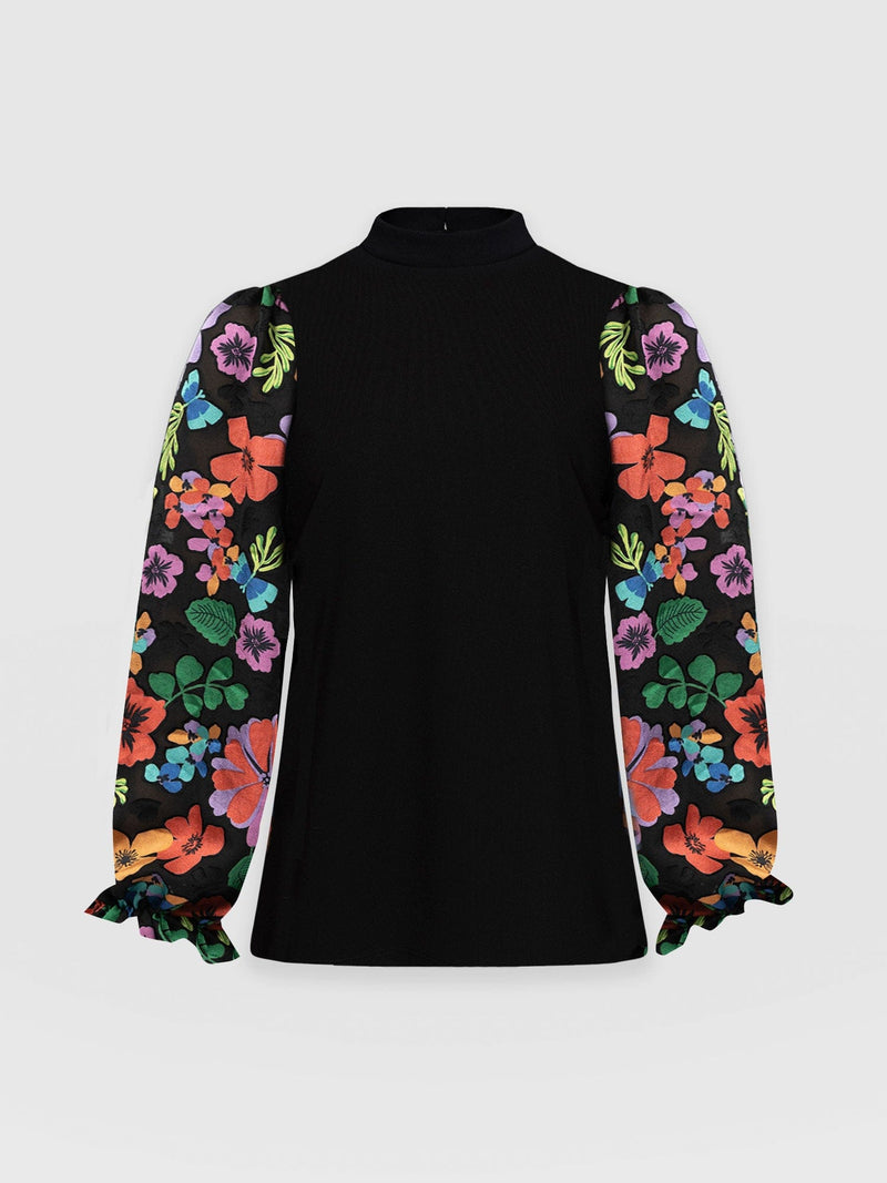 Penny Puff Sleeve Long Sleeve Pop Floral - Women's Tops | Saint + Sofia® EU