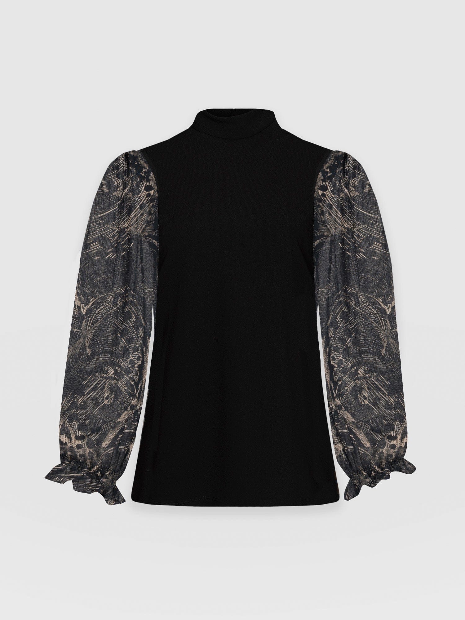 Penny Puff Sleeve Long Sleeve Spot Feather - Women's T-Shirts | Saint and Sofia® EU