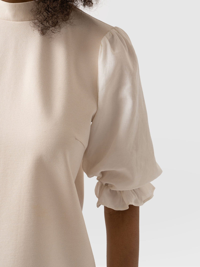 Penny Puff Sleeve Top Cream - Women's Tops | Saint + Sofia® EU