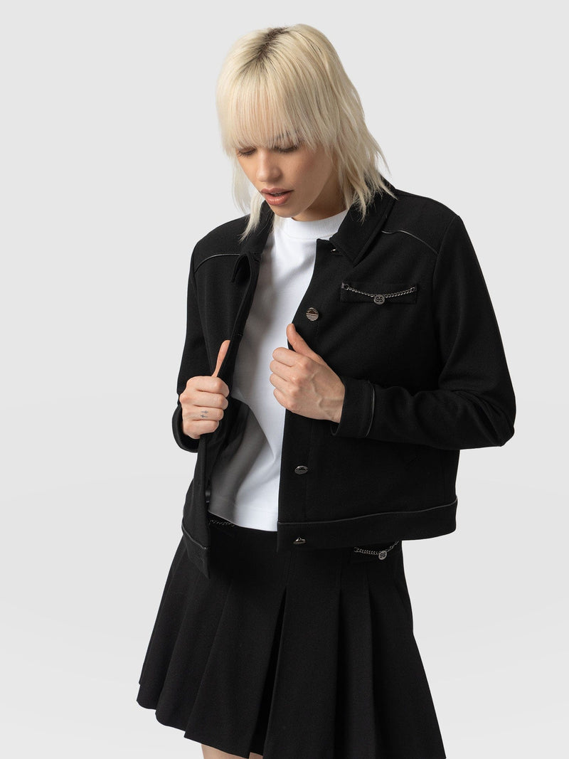 Petra Jacket Black - Women's Leather Jackets | Saint + Sofia® EU