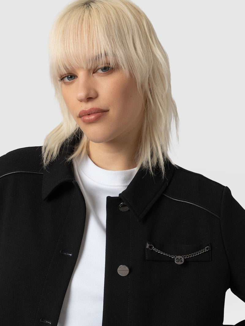 Petra Jacket Black - Women's Leather Jackets | Saint + Sofia® EU