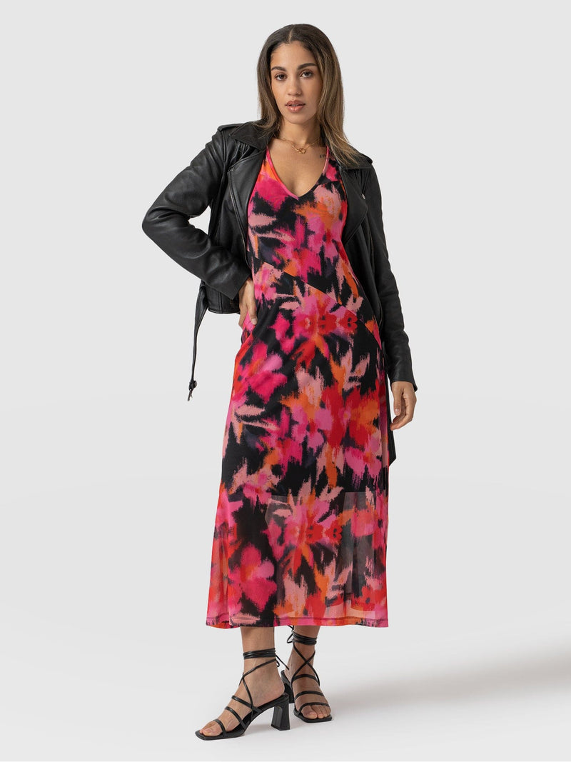 Poppy Mesh Dress Black Soft Focus - Women's Dresses | Saint + Sofia® EU
