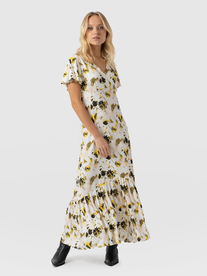 Primrose Dress White Daisy Floral - Women's Dresses | Saint + Sofia® EU