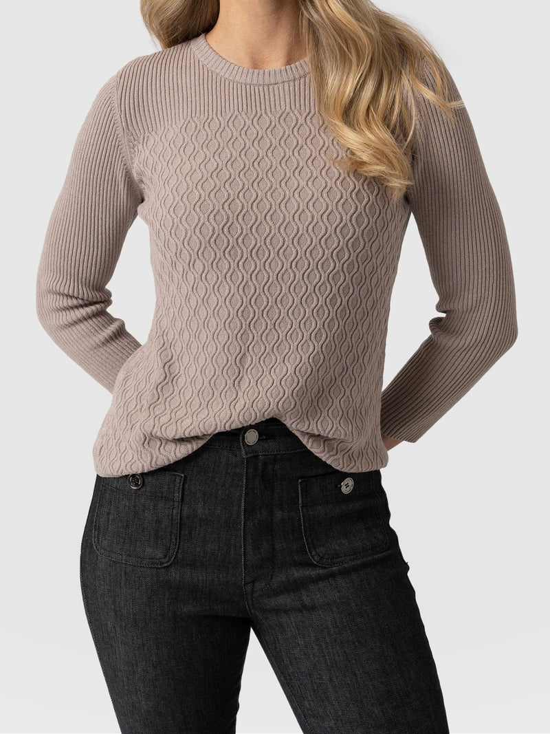 Primrose Knit Jumper Malt - Women's Vests | Saint + Sofia® EU