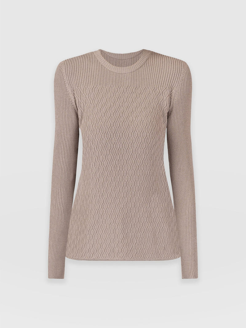 Primrose Knit Jumper Malt - Women's Vests | Saint + Sofia® EU