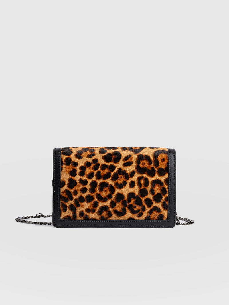 Primrose Wallet on Chain Leopard - Women's Bags | Saint + Sofia® EU