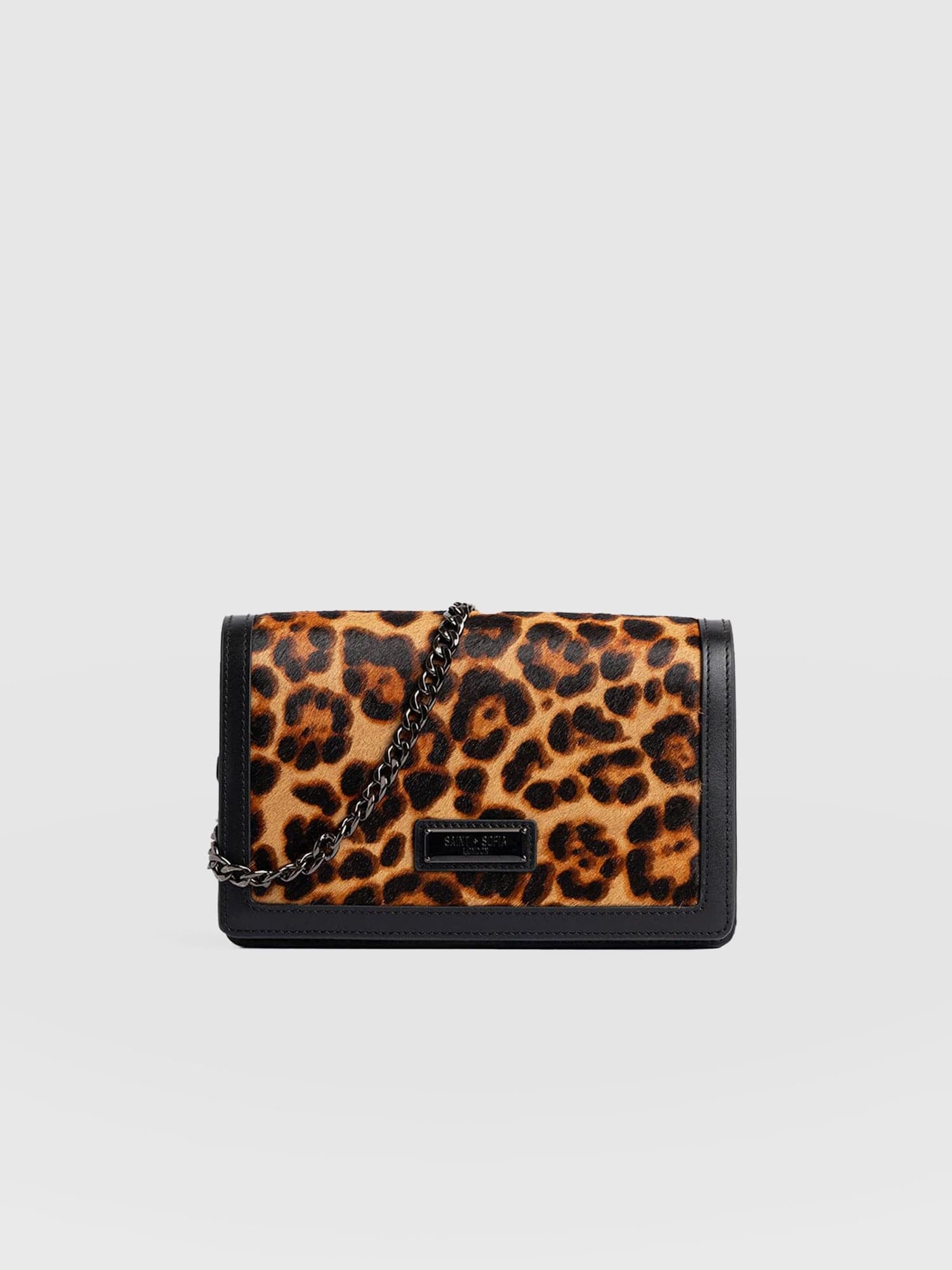 Primrose Wallet on Chain Leopard - Women's Bags | Saint + Sofia® EU