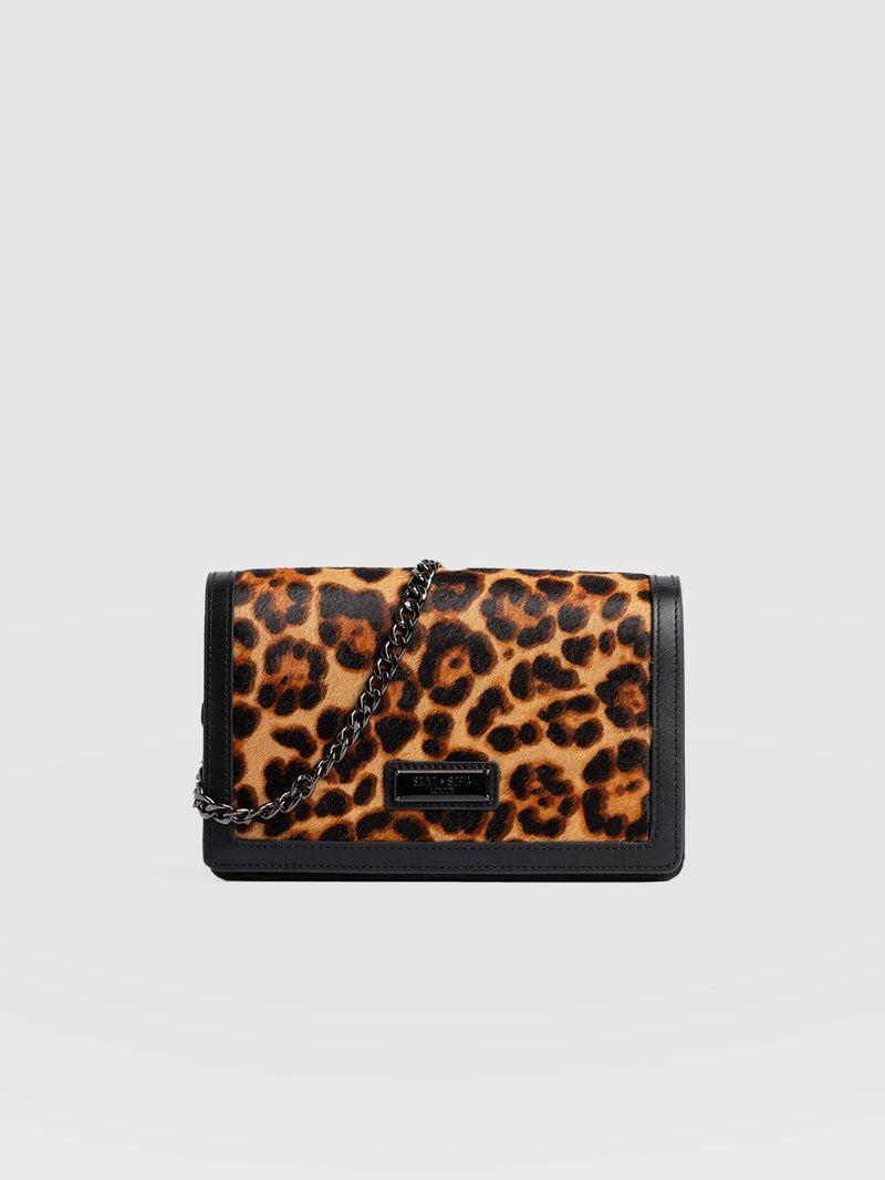 Primrose Wallet on Chain Leopard - Women's Bags | Saint + Sofia® EU