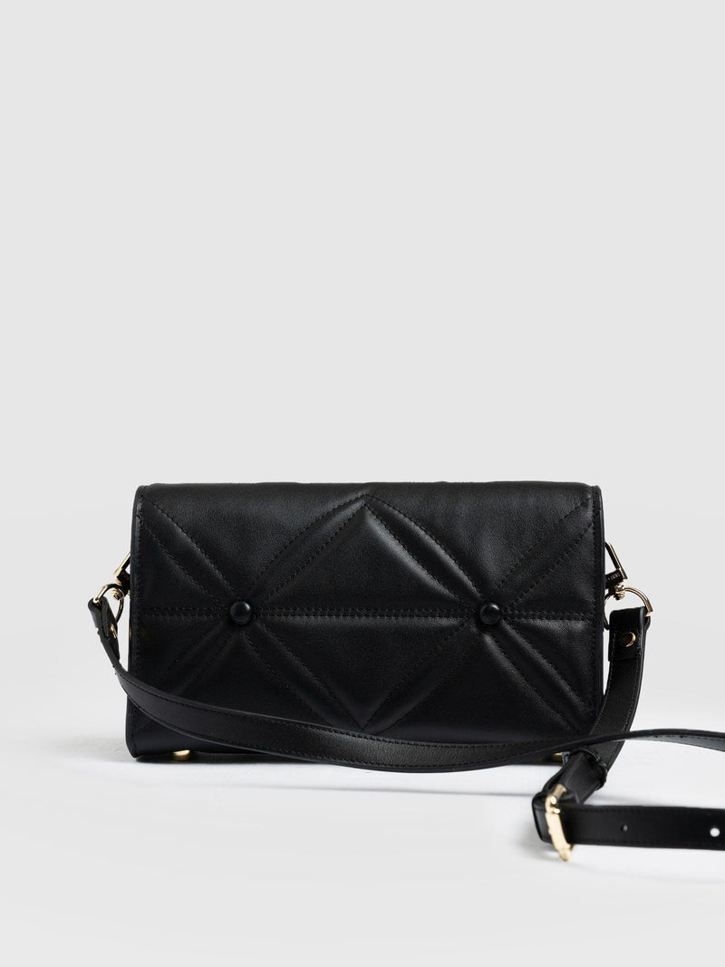 Quilted Keira Cross Body Bag Black - Women's Bags | Saint + Sofia® EU