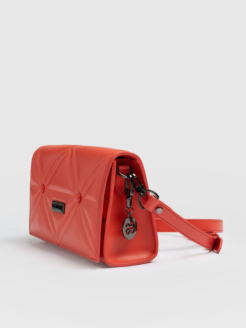 Quilted Keira Cross Body Bag Coral - Women's Bags | Saint + Sofia® EU