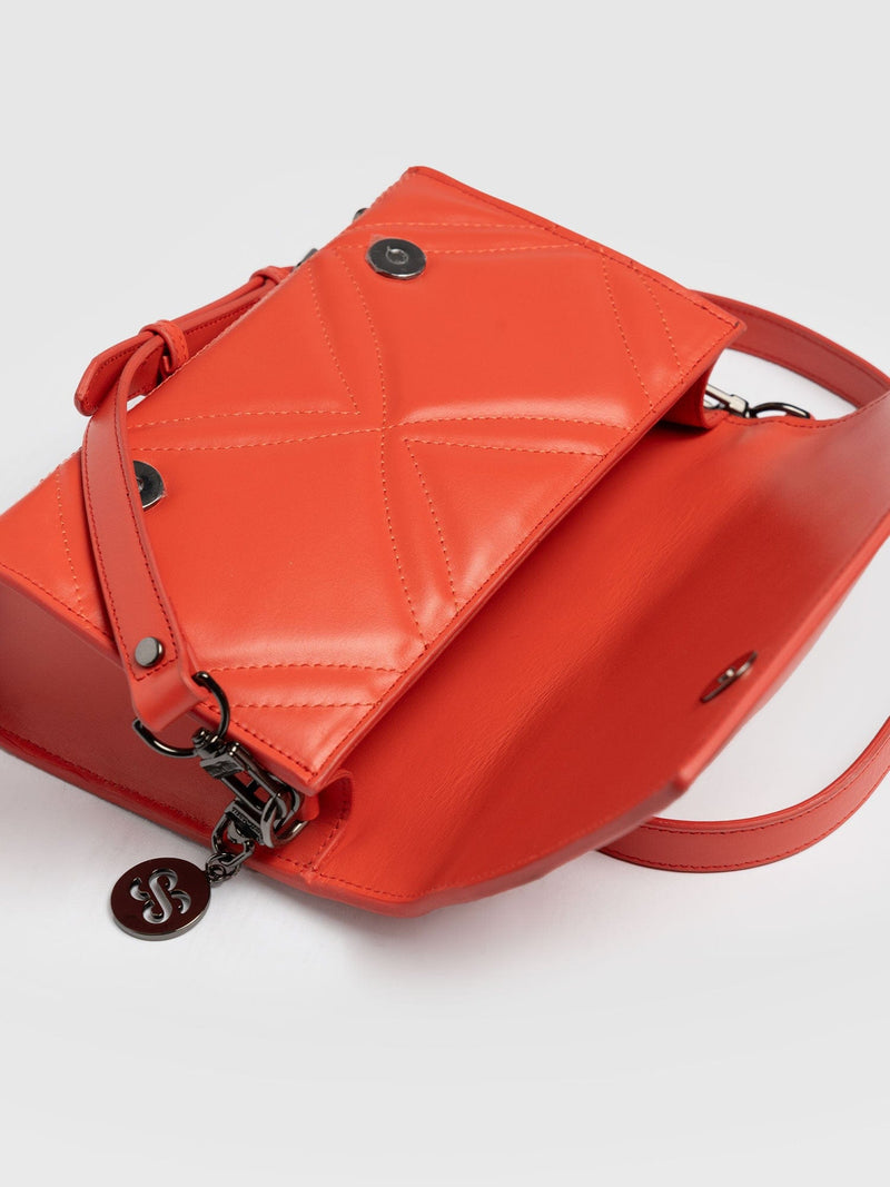 Quilted Keira Cross Body Bag Coral - Women's Bags | Saint + Sofia® EU