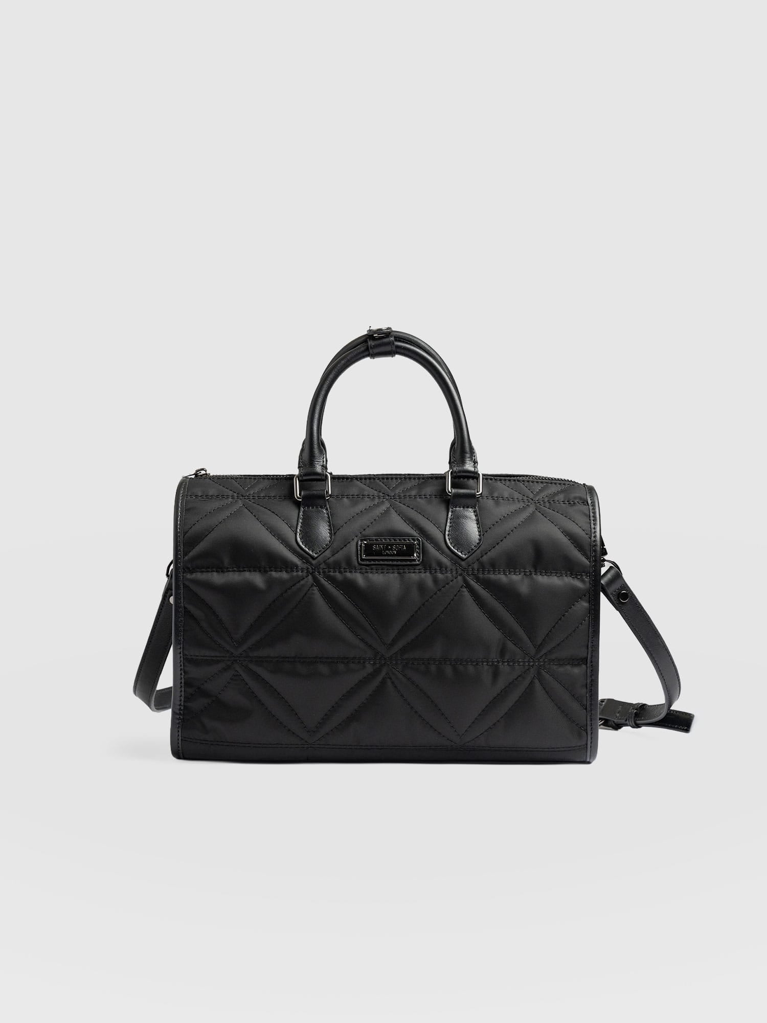 Quilted Maeve Duffle Bag Black - Women's Bags | Saint + Sofia® EU