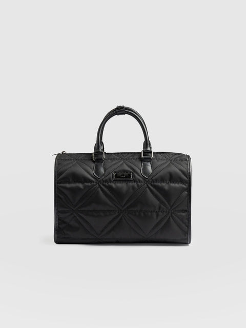 Quilted Maeve Duffle Bag Black - Women's Bags | Saint + Sofia® EU