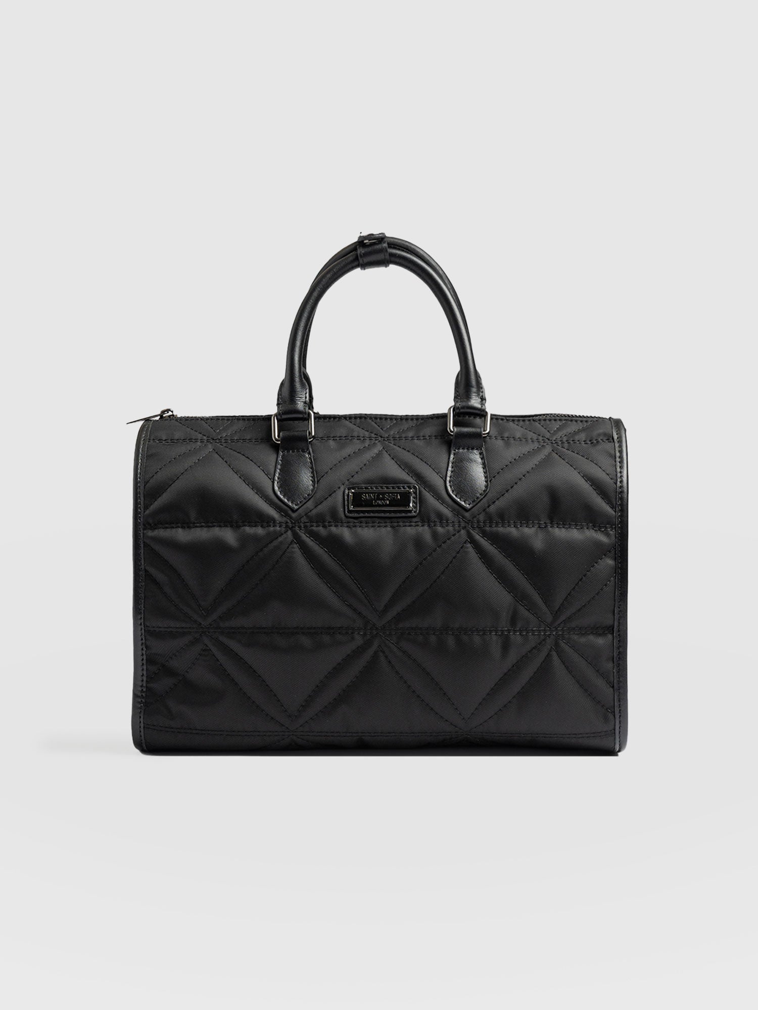 Quilted Maeve Duffle Bag Black - Women's Bags | Saint + Sofia® EU