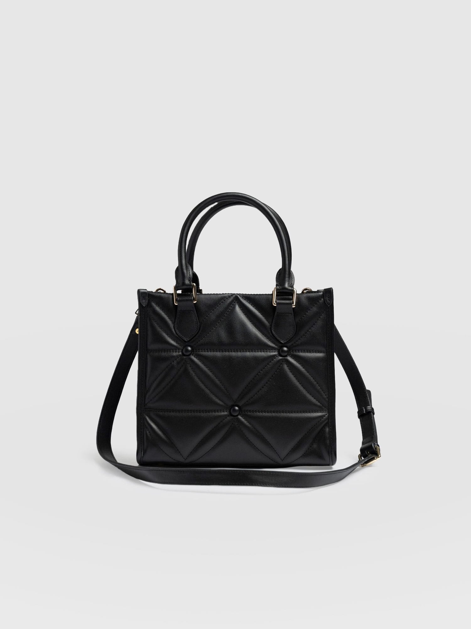 Quilted Mia Mini Tote Bag Black - Women's Bags | Saint + Sofia® EU