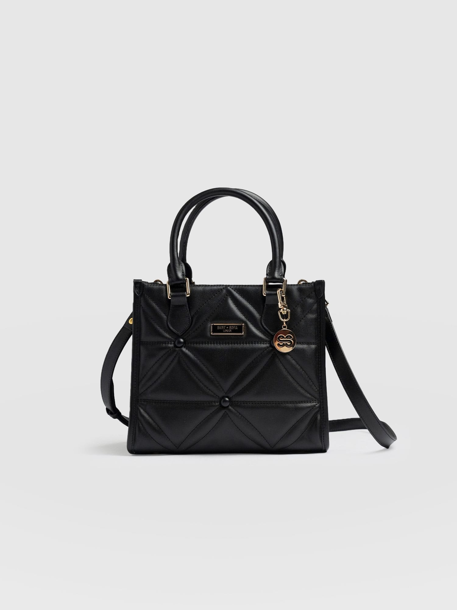 Quilted Mia Mini Tote Bag Black - Women's Bags | Saint + Sofia® EU