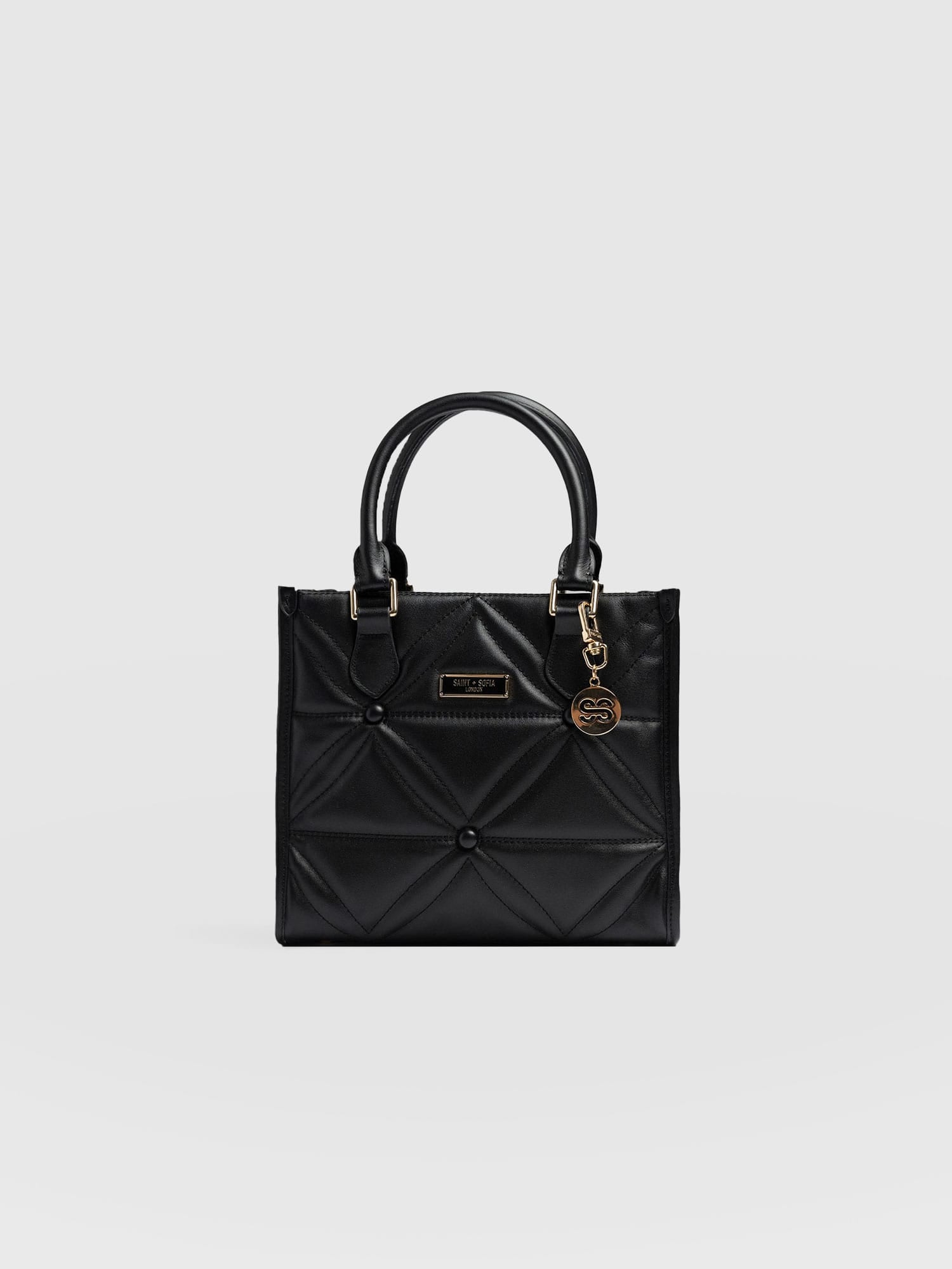 Quilted Mia Mini Tote Bag Black - Women's Bags | Saint + Sofia® EU