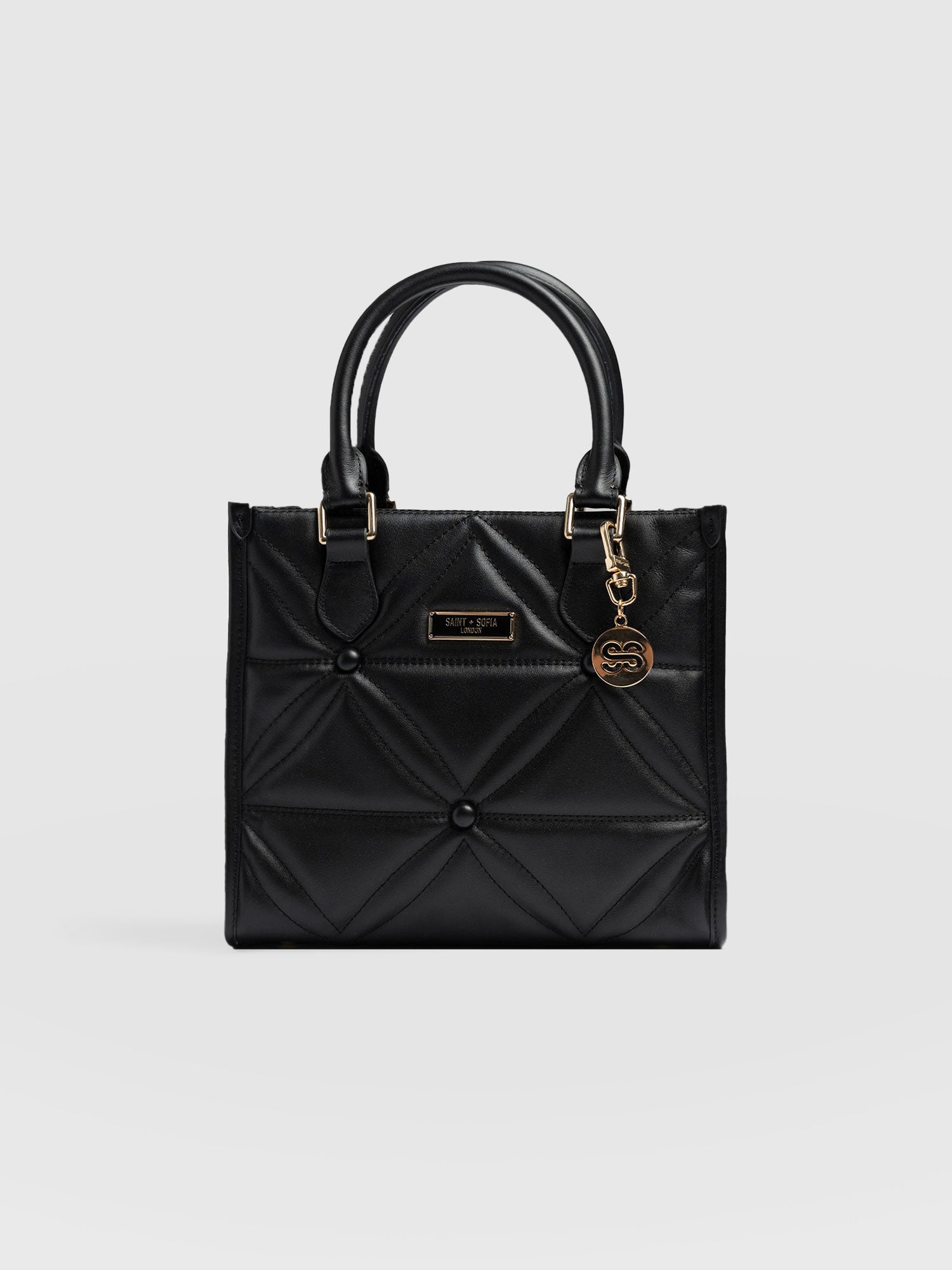 Quilted Mia Mini Tote Bag Black - Women's Bags | Saint + Sofia® EU