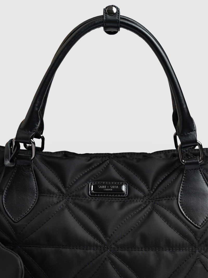 Quilted Selene Shopper Bag Black - Women's Bags | Saint + Sofia® EU