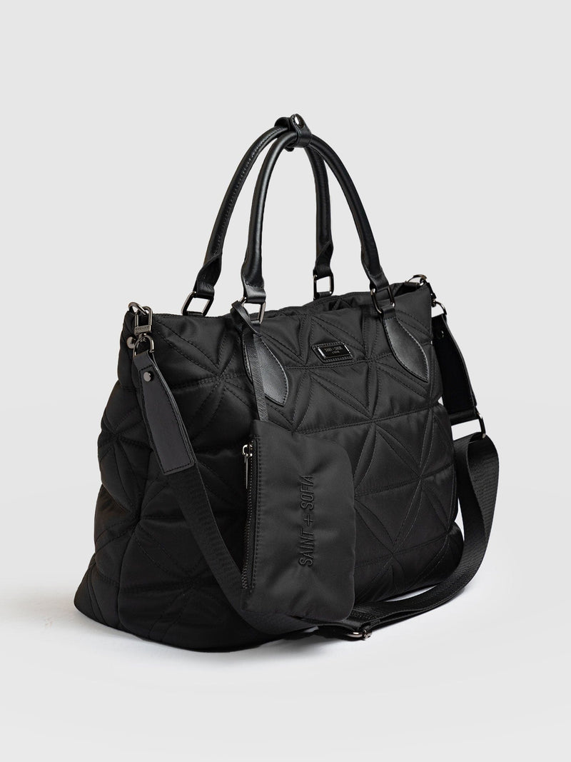 Quilted Selene Shopper Bag Black - Women's Bags | Saint + Sofia® EU