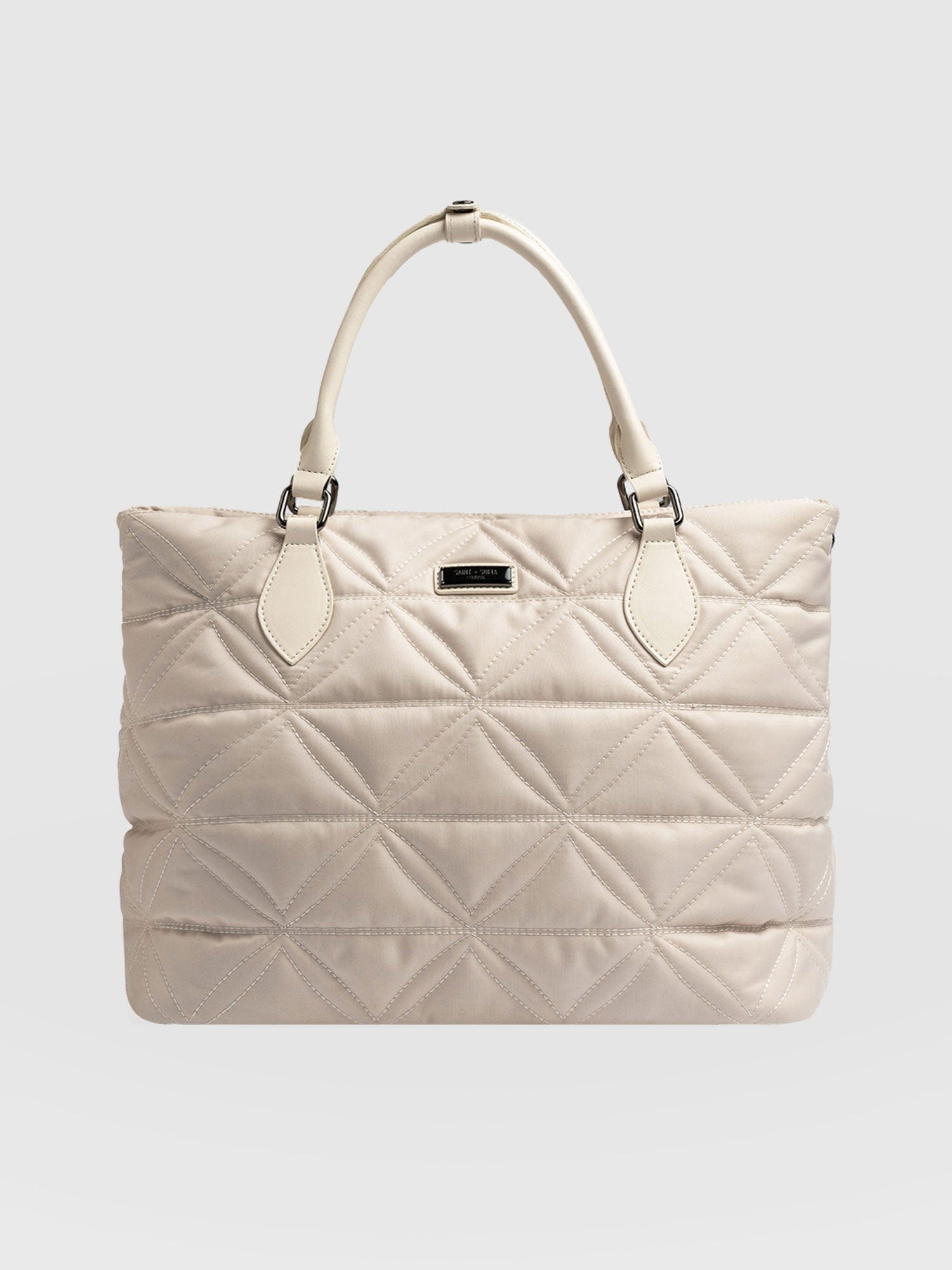 Quilted Selene Shopper Bag Cream - Women's Bags | Saint + Sofia® EU