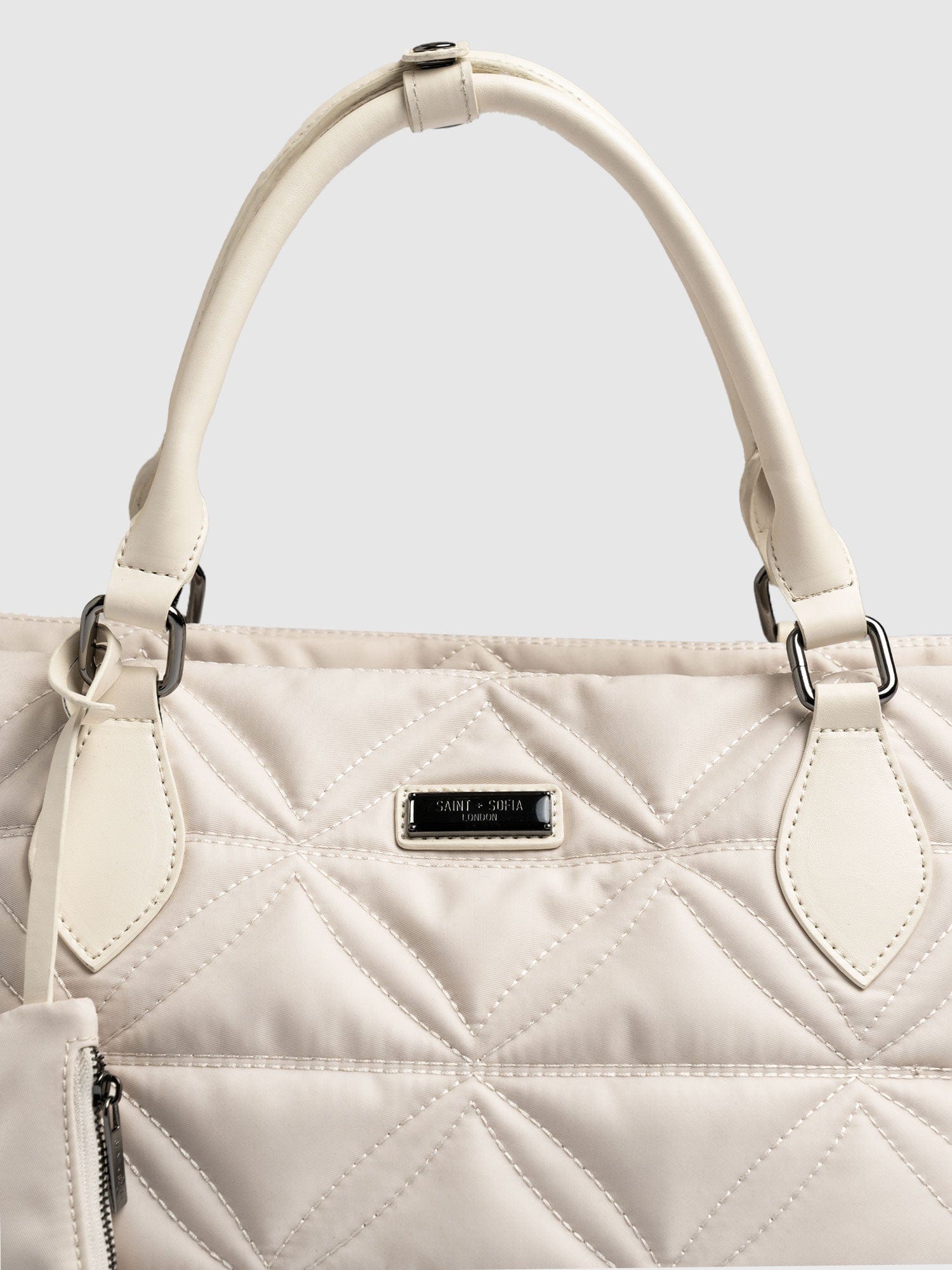 Quilted Selene Shopper Bag Cream - Women's Bags | Saint + Sofia® EU