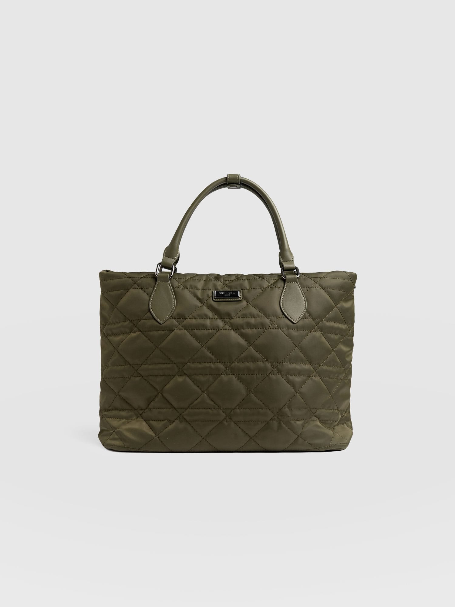 Quilted Selene Shopper Bag Khaki - Women's Bags | Saint + Sofia® EU