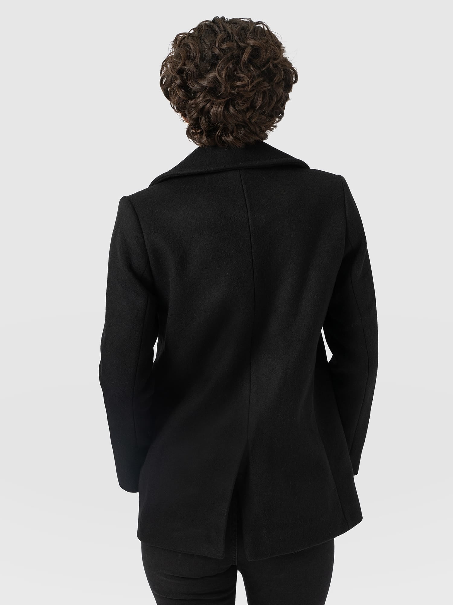 Quinn Pea Coat Black - Women's Coats | Saint and Sofia® EU