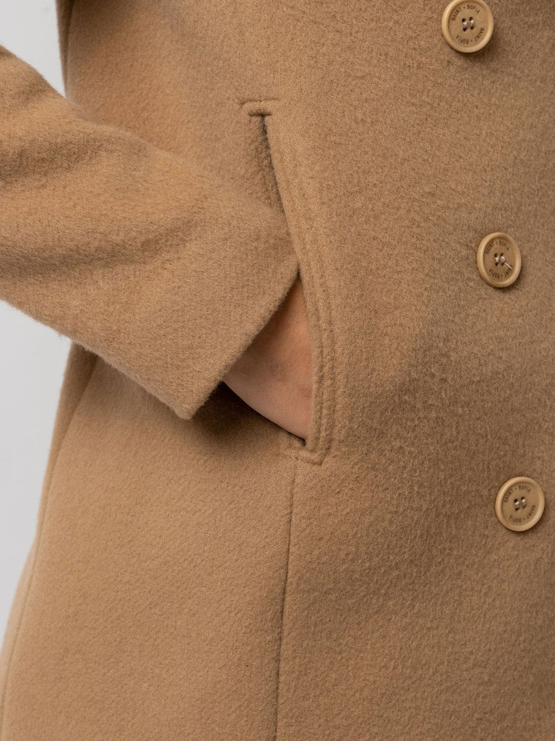 Quinn Pea Coat Camel - Women's Coats | Saint + Sofia® EU