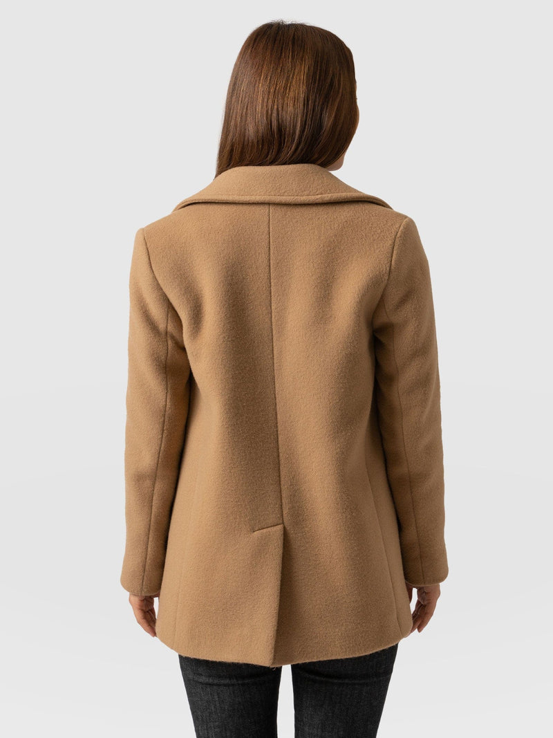 Quinn Pea Coat Camel - Women's Coats | Saint + Sofia® EU