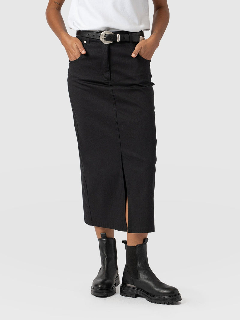 Raye Midi Skirt Black - Women's Skirts | Saint + Sofia® EU