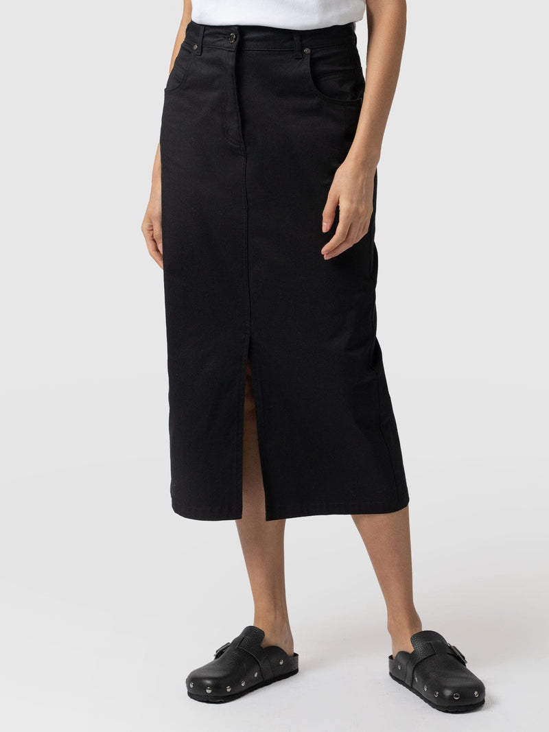 Raye Midi Skirt Black - Women's Skirts | Saint + Sofia® EU