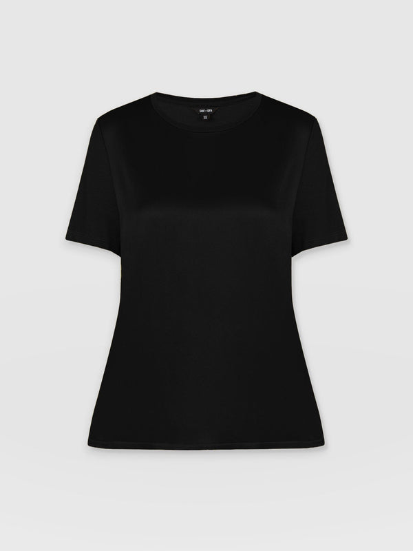 Rayner Contrast Tee Black - Women's T-Shirts | Saint + Sofia® EU