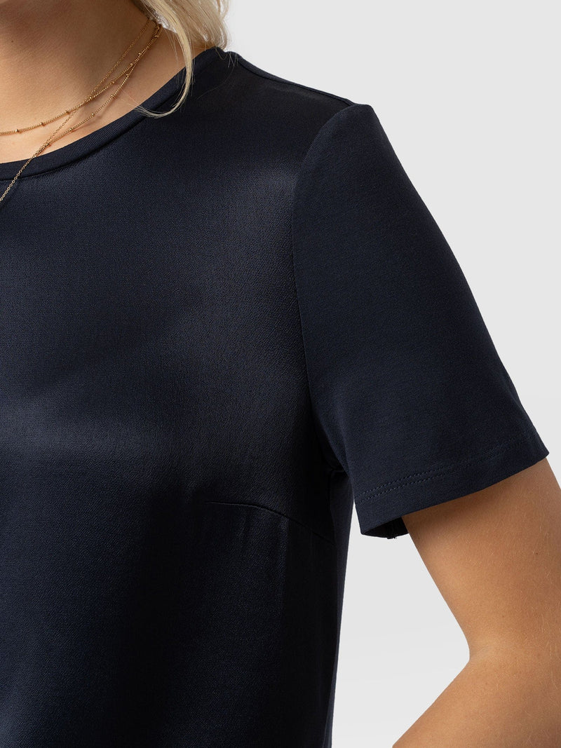 Rayner Contrast Tee Navy - Women's T-Shirts | Saint + Sofia® EU