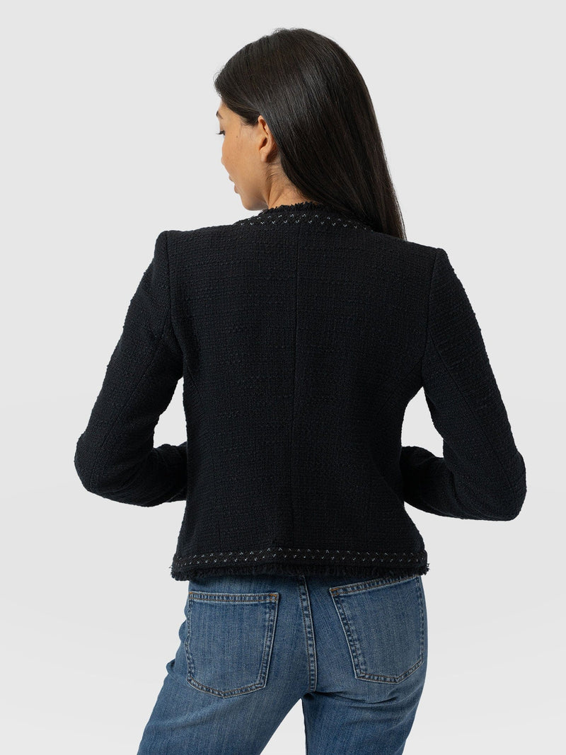 Rayner Jacket Black Bouclé - Women's Jackets | Saint + Sofia® EU