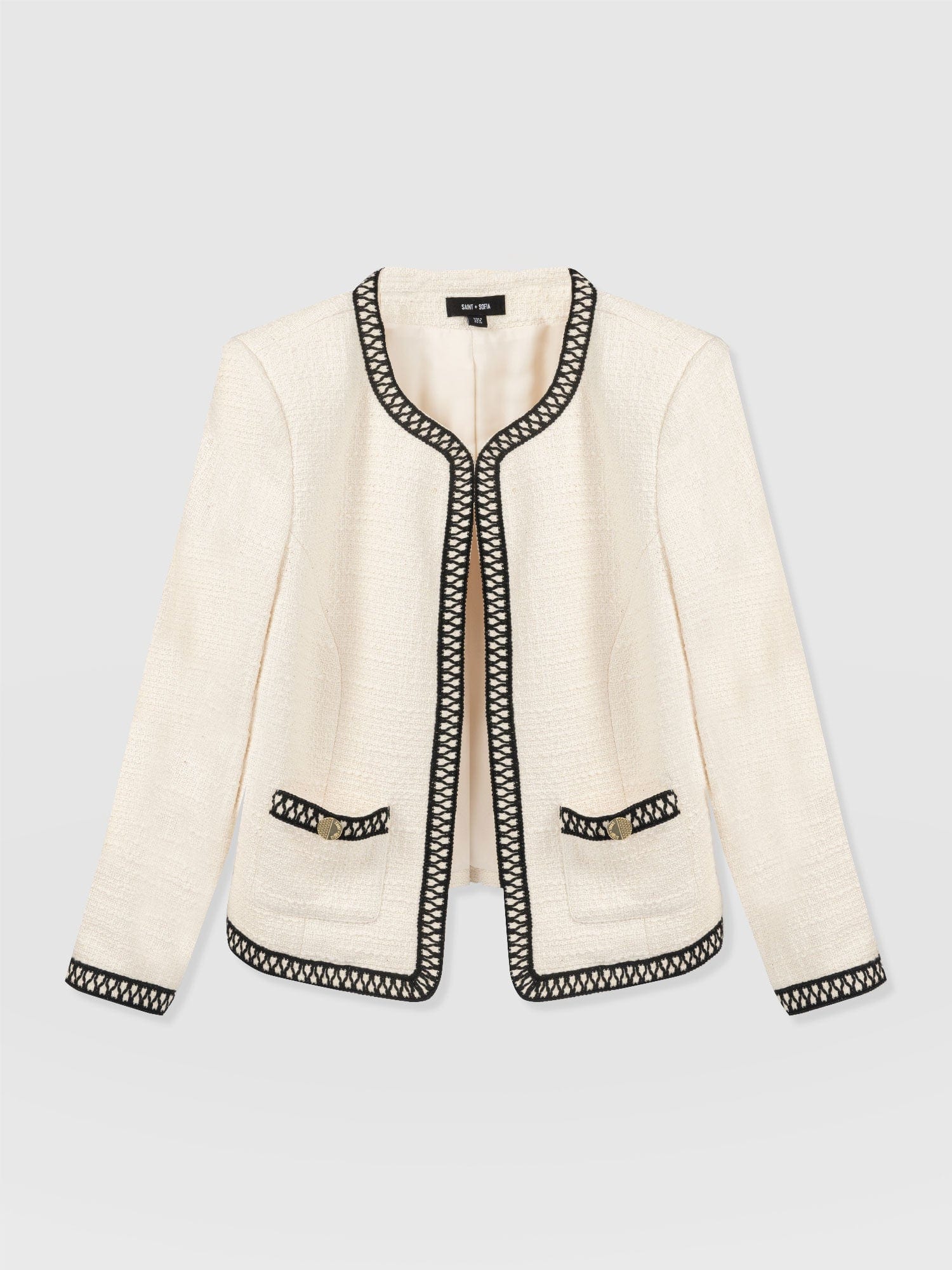 Rayner Jacket Cream/Black - Women's Jackets | Saint + Sofia® EU