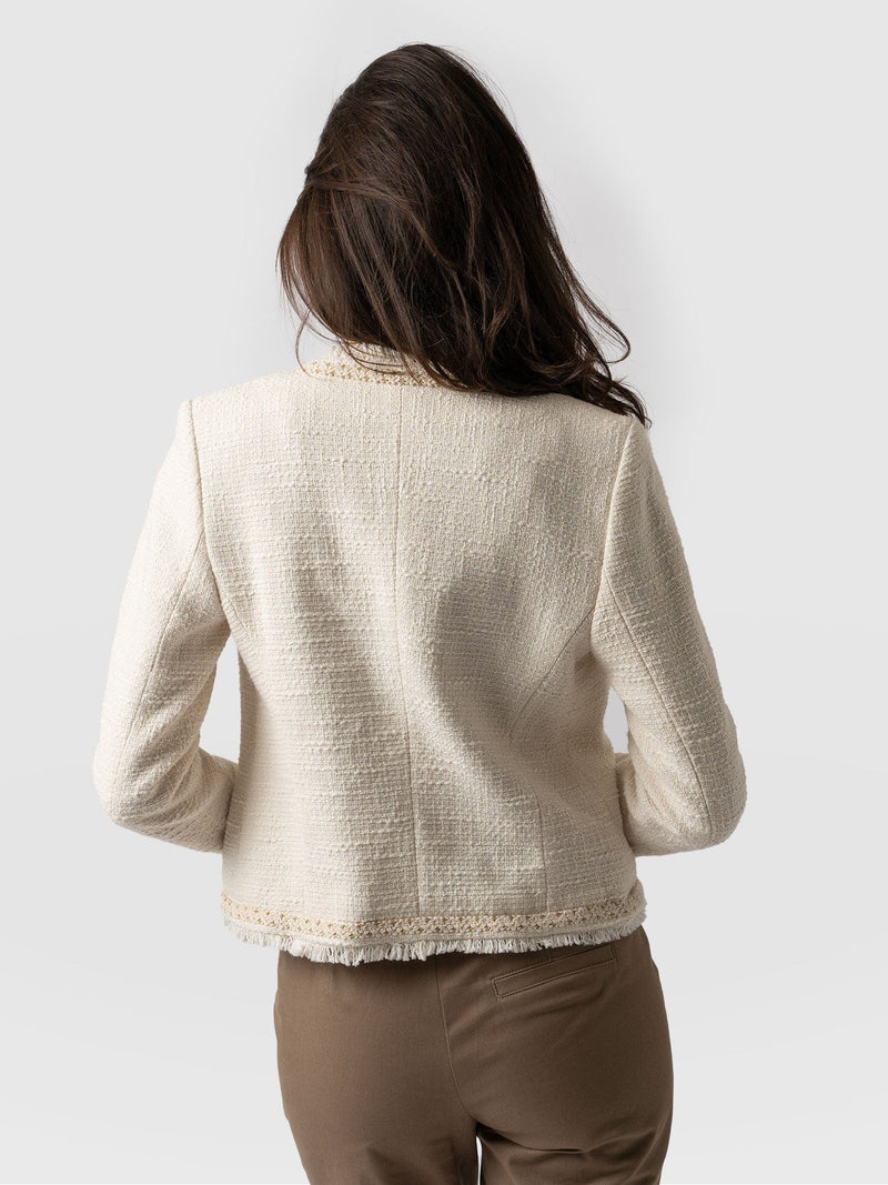 Rayner Jacket Cream Bouclé - Women's Jackets | Saint + Sofia® EU