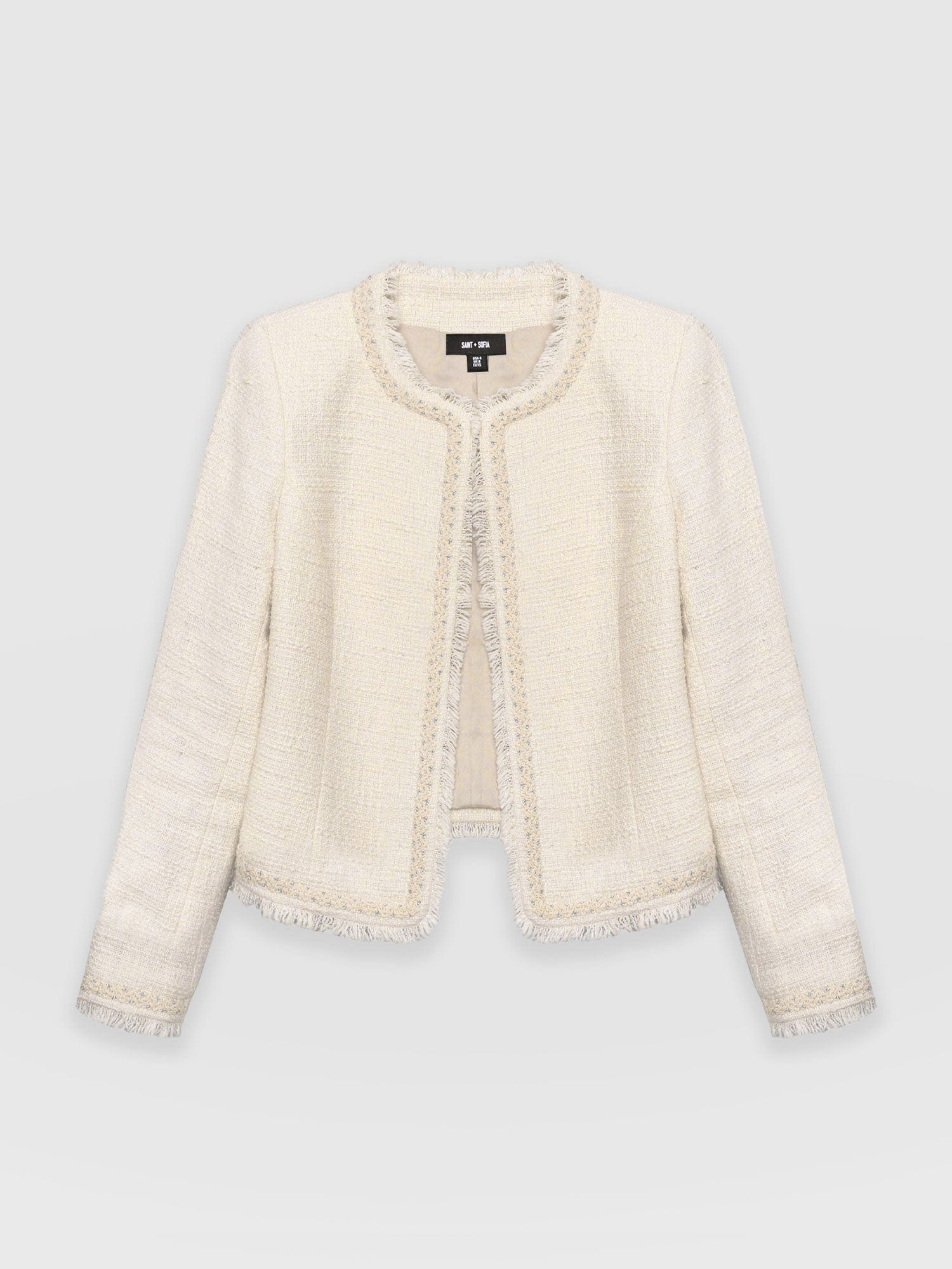 Rayner Jacket Cream Bouclé - Women's Jackets | Saint + Sofia® EU