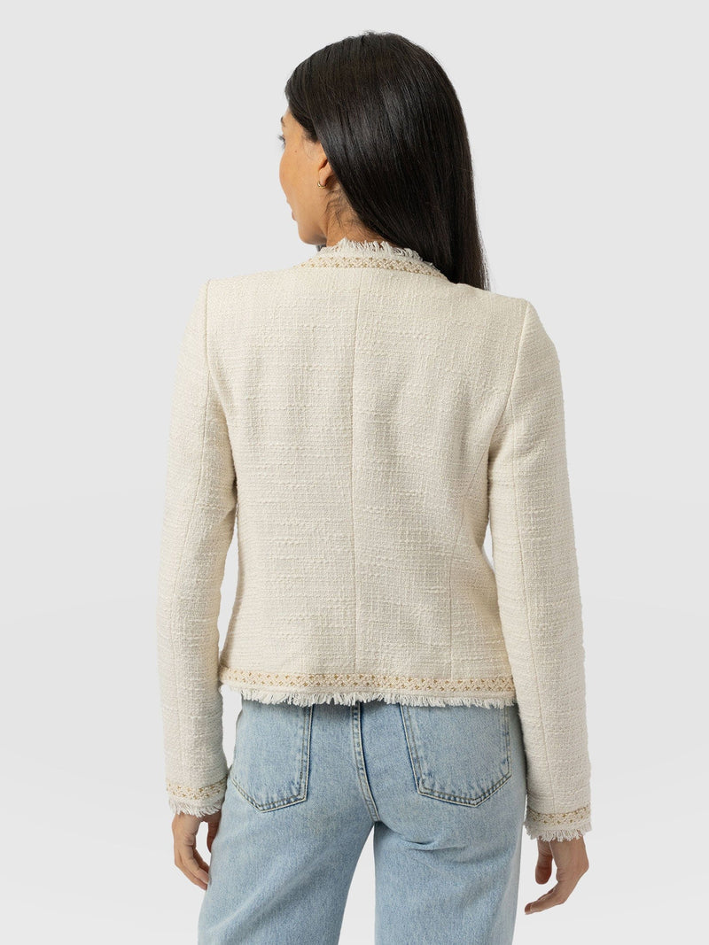 Rayner Jacket Cream Bouclé - Women's Jackets | Saint + Sofia® EU