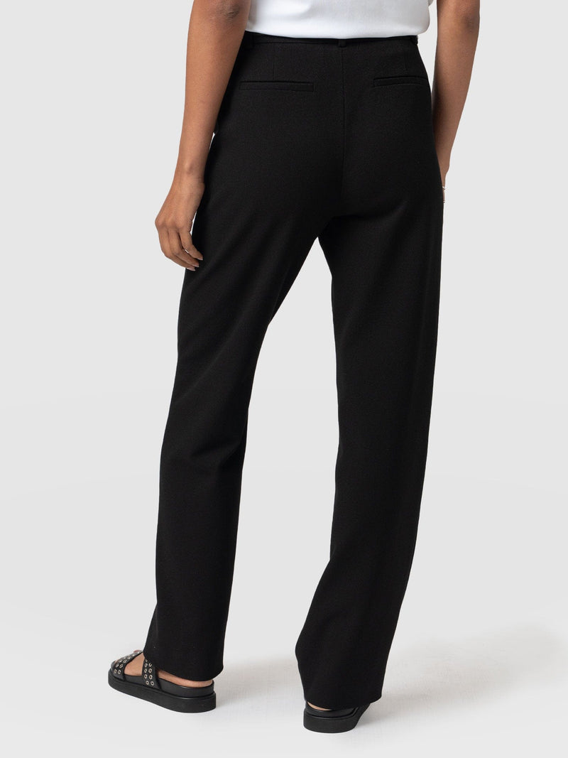 Regent Straight Leg Pant Black - Women's Trousers |  Saint + Sofia® EU