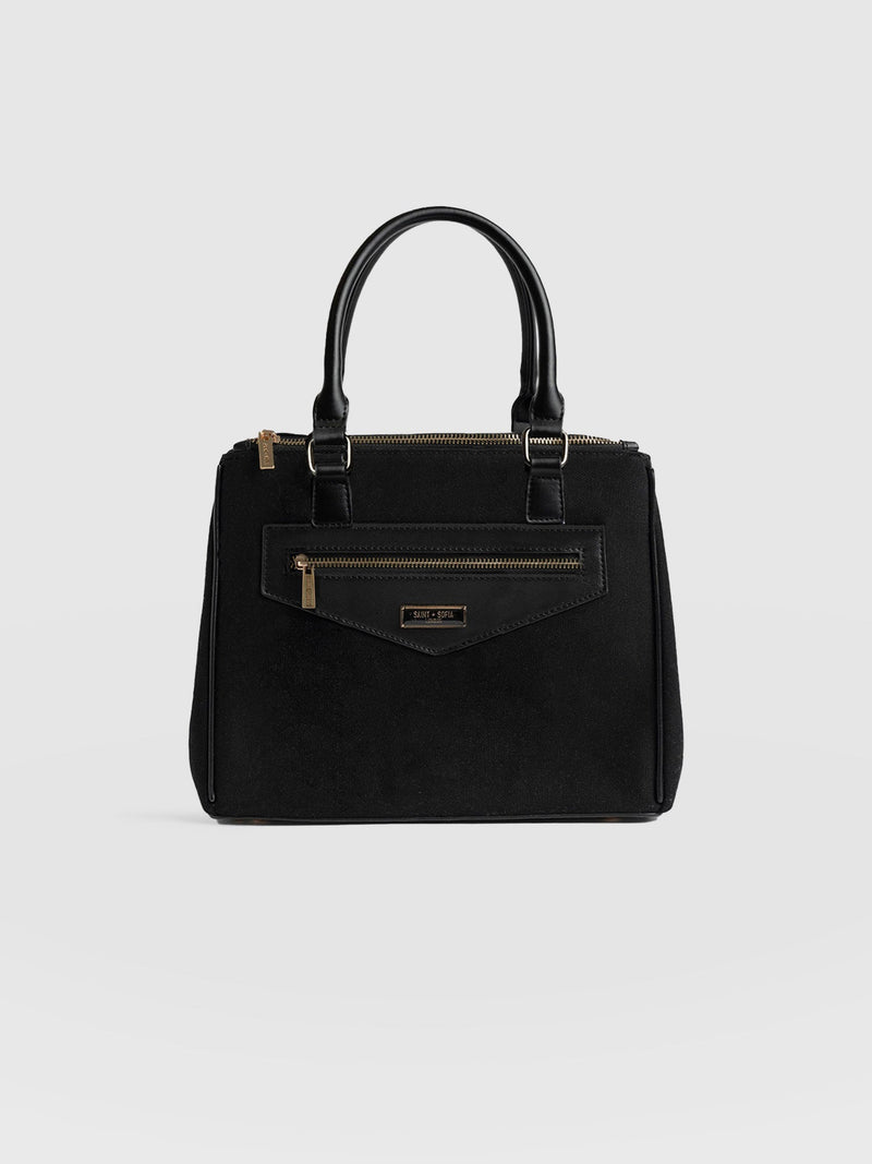 Regent Top Handle Handbag Black  - Women's Bags | Saint + Sofia® EU