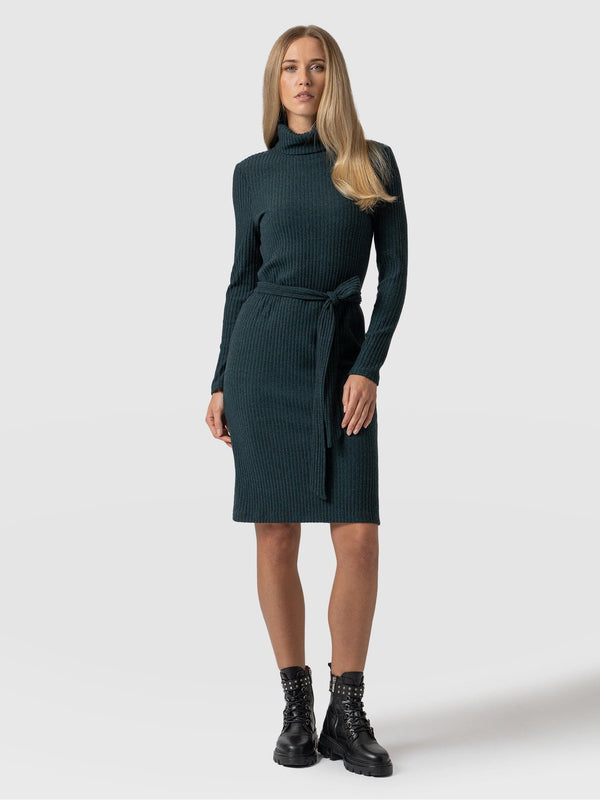 Remi Roll Neck Dress Green - Women's Dresses | Saint + Sofia® EU